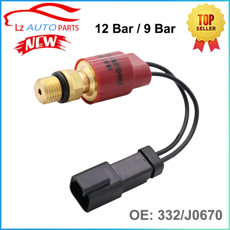 

12/9 Bar Excavator Oil Pressure Switch Sensor 332/J0670 332-J0670 332J0670 for JCB 3CX 4CX JS140 JS160 JS240 JS290 JS360 JS460