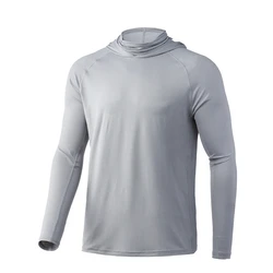 Hoodie Fishing Shirts Long Sleeve Quick Dry Sweatshirt Summer Dresses Breathable Jersey UV Fishing Clothing Face Mask