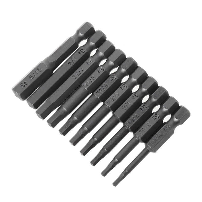 10pcs Hexagon Screwdriver Bit Steel 1/4 Inch Shank Screw Drop Shipping