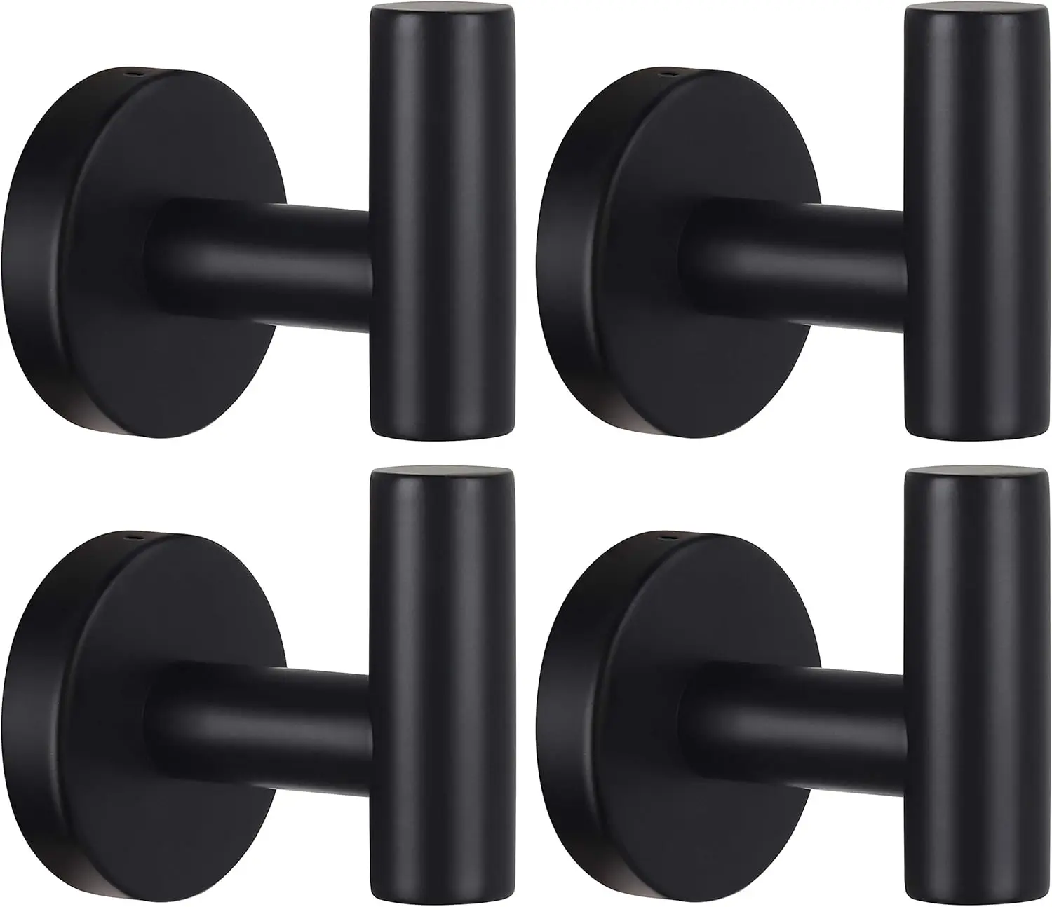 Bathroom Towel Hooks Wall Mount Hooks Matte Black Towel Racks Coat Hooks Heavy Duty Robe Hook Holder for Kitchen Garage Home Hot