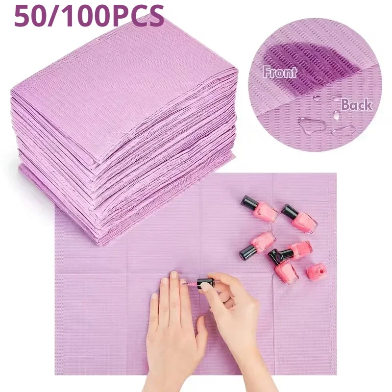 50/100PCS Colorful Disposable Desktop Cleaning Desk Mat Painting Nail Art Office Dirt Isolation Disposable Cleaning Tablecloth