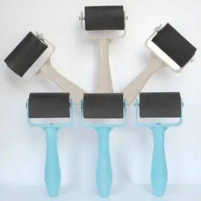 6Pcs Printmaking Roller Tool Set for Painting Stamping Embossing Crafting Ink Applicator Art Supplies Kit