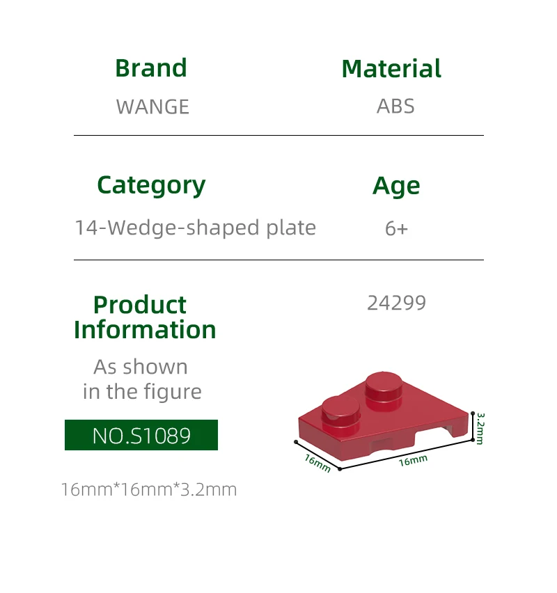 201 шт./лот 24299 клиновидная пластина 2x2 Левый блок Moc цветные аксессуары совместимые с кирпичами «сделай сам» детские игрушки сборные детали