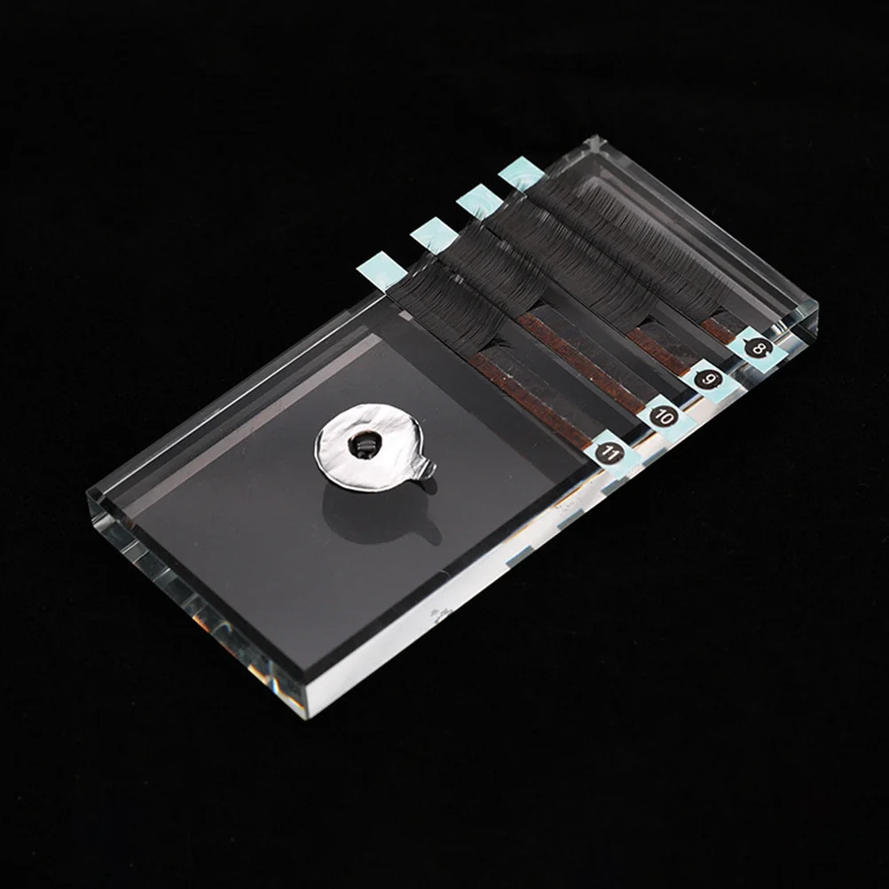 

Crystal Durable Grafting Eyelash Gasket Reusable Eyelash Extension Holder Platform with Scale Compact Lash Pad for Professional