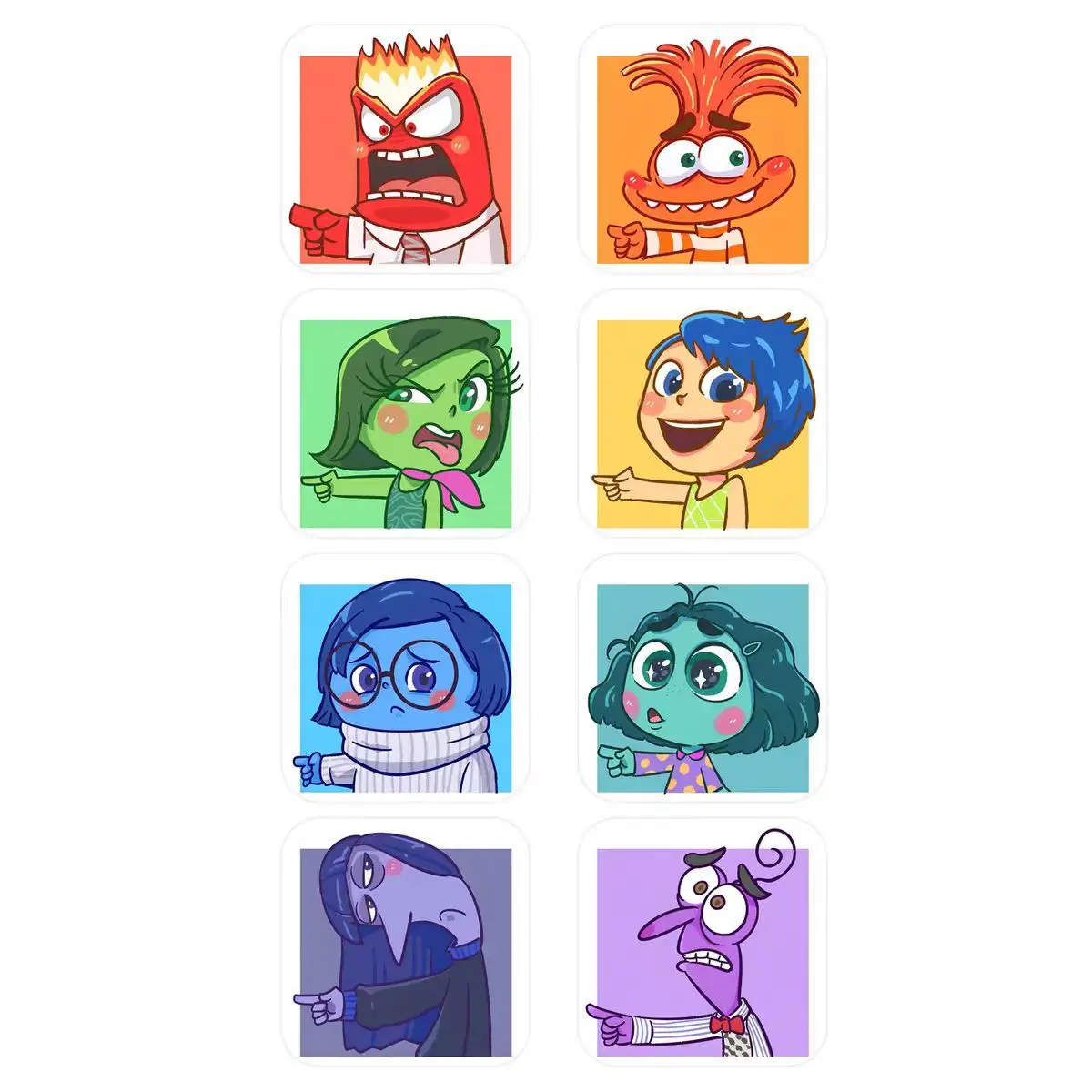 500 sztuk/rolka Naklejki Inside Out 2 Wodoodporne Graffiti Estetyczne Dekoracyjne na Laptopa Kubek Telefon Anime Książka Naklejki dla Dzieci Zabawka