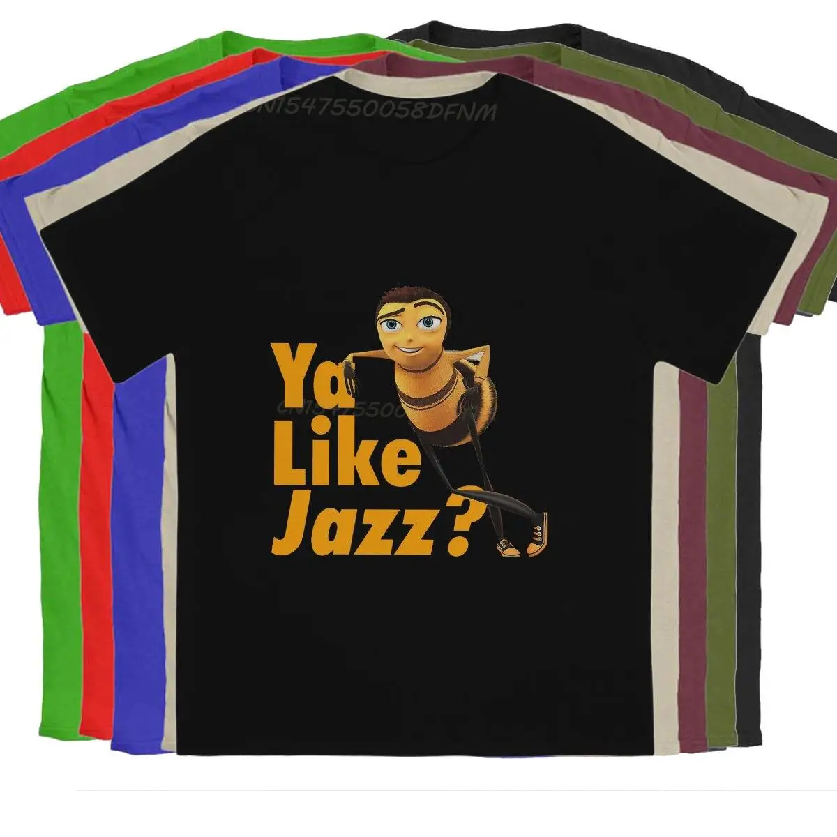 Camiseta de dibujos animados de la película de abeja para hombre, camisetas de moda Harajuku, Camisas Hipster, Barry B Byson, Ya Like Jazz