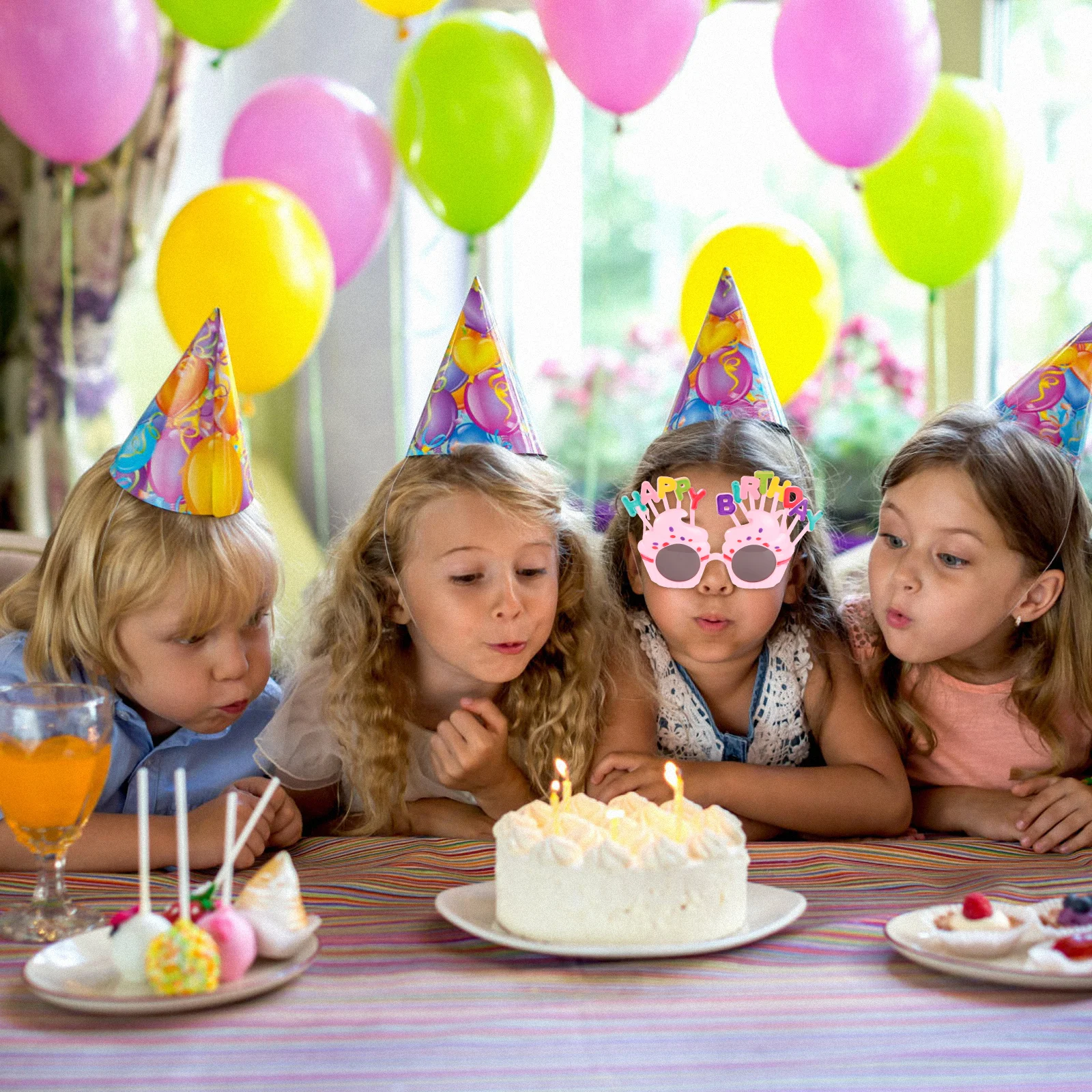 

Birthday Cake Shaped Glasses Eyeglasses Happy Birthday Party Favors Lightweight Sturdy Durable Fun Novelty