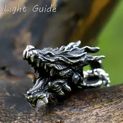 2022 NEW Men's 316L stainless-steel vintage Norse Viking dragon Pendant Necklace animal fashion jewelry Gift free shipping