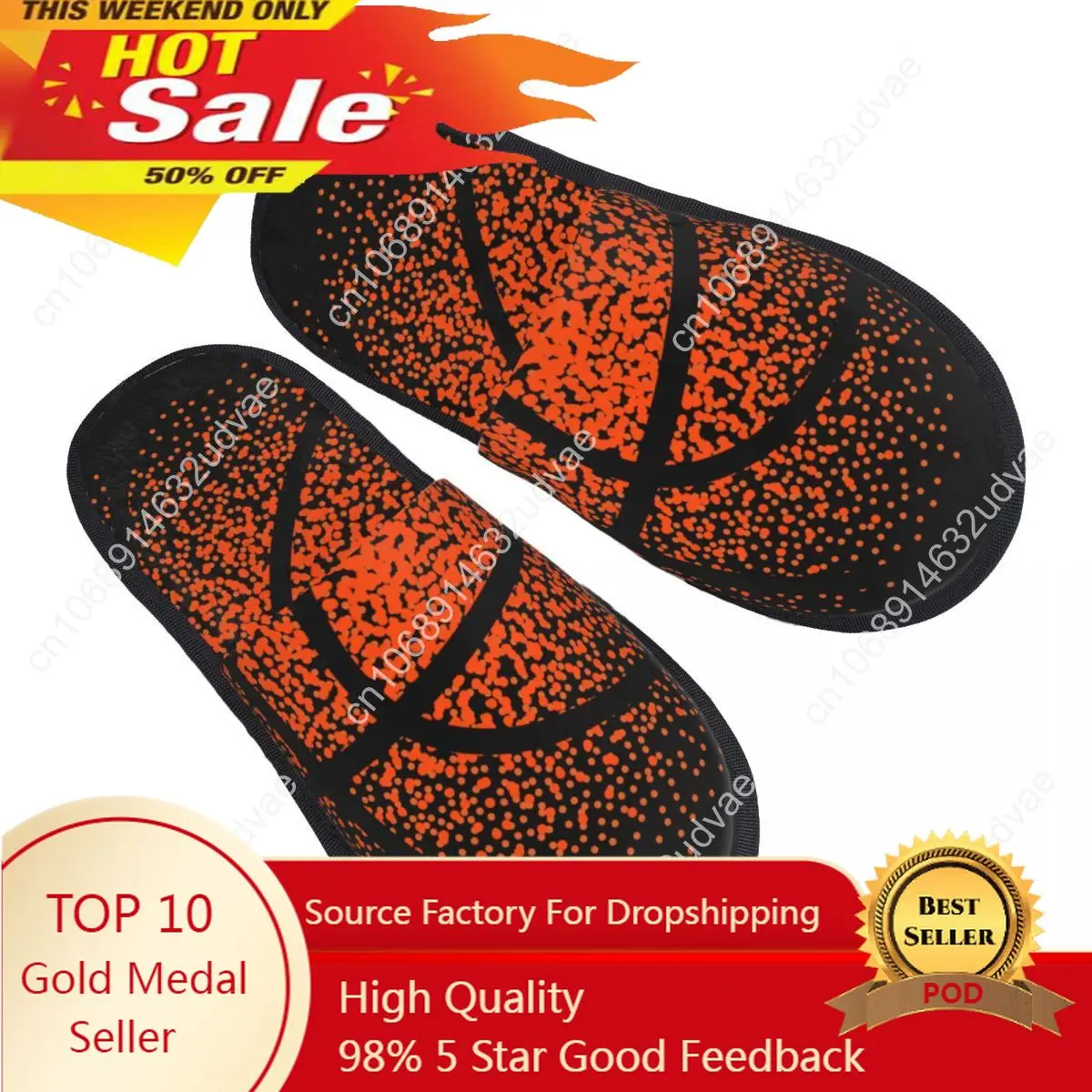 

Basketball Dots Slipper For Women Men Fluffy Winter Warm Slippers Indoor Slippers