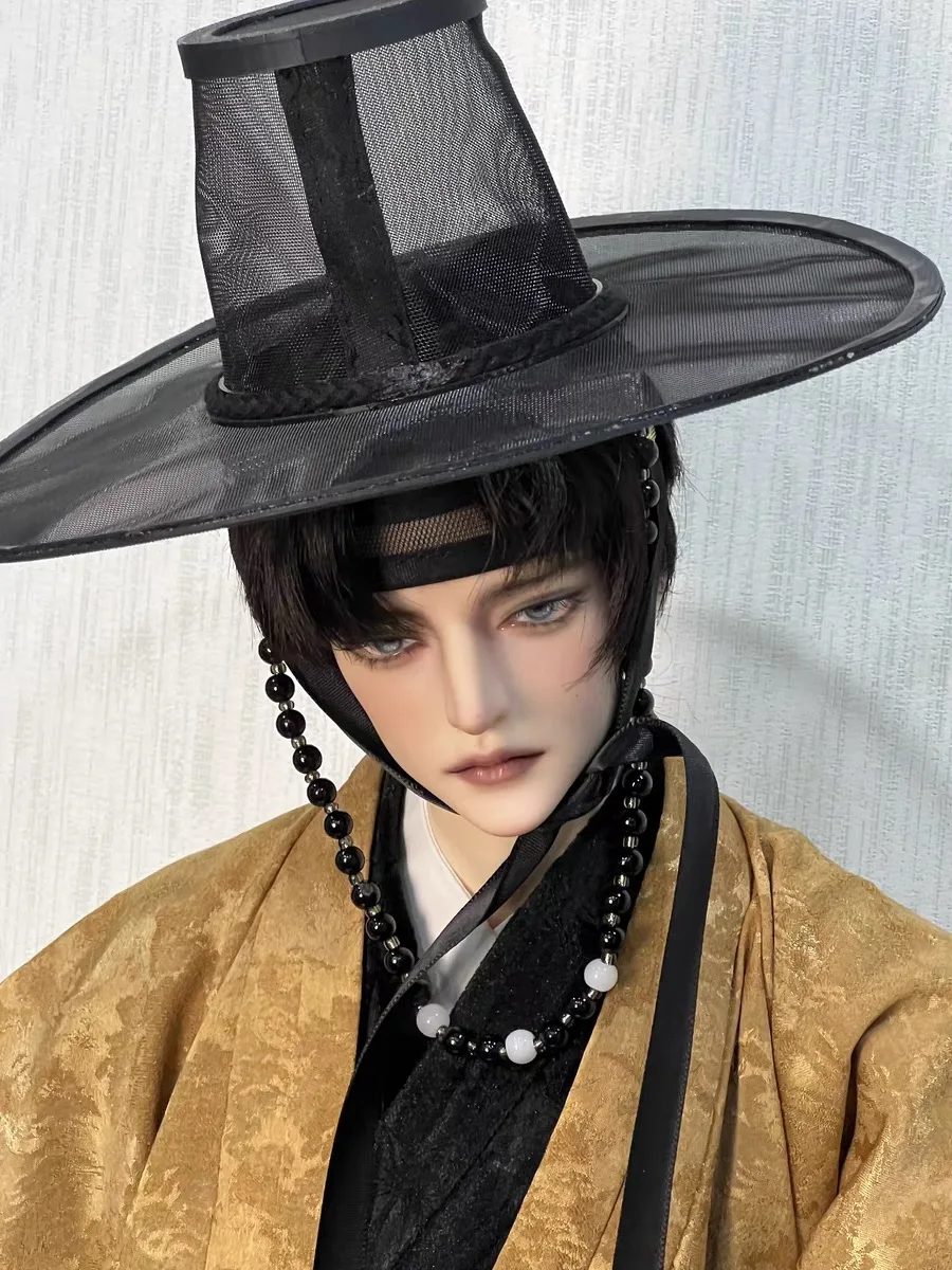 

Не для человеческих шляп, северокорейская или корейская древняя черная большая шляпа дяди, 1/3/3, кукла BJD, шляпа династии Мин, реквизит, 1 шт.