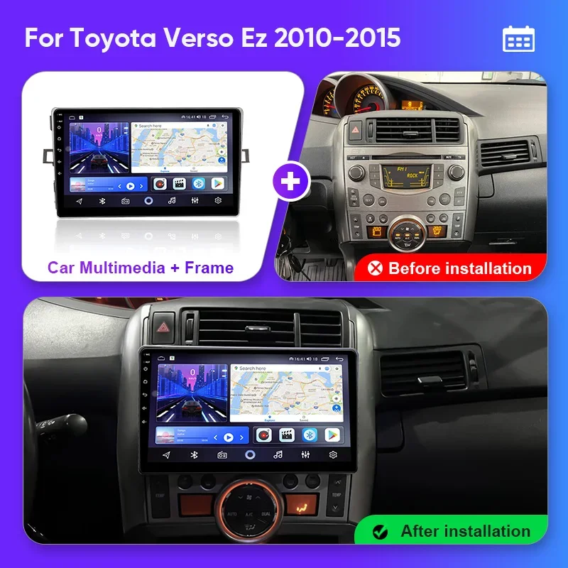 7862 Carplay For Toyota Verso R20 2009-2018 Android Auto Multimedia Video Player Autoradio GPS Navigation Car Radio Audio Stereo