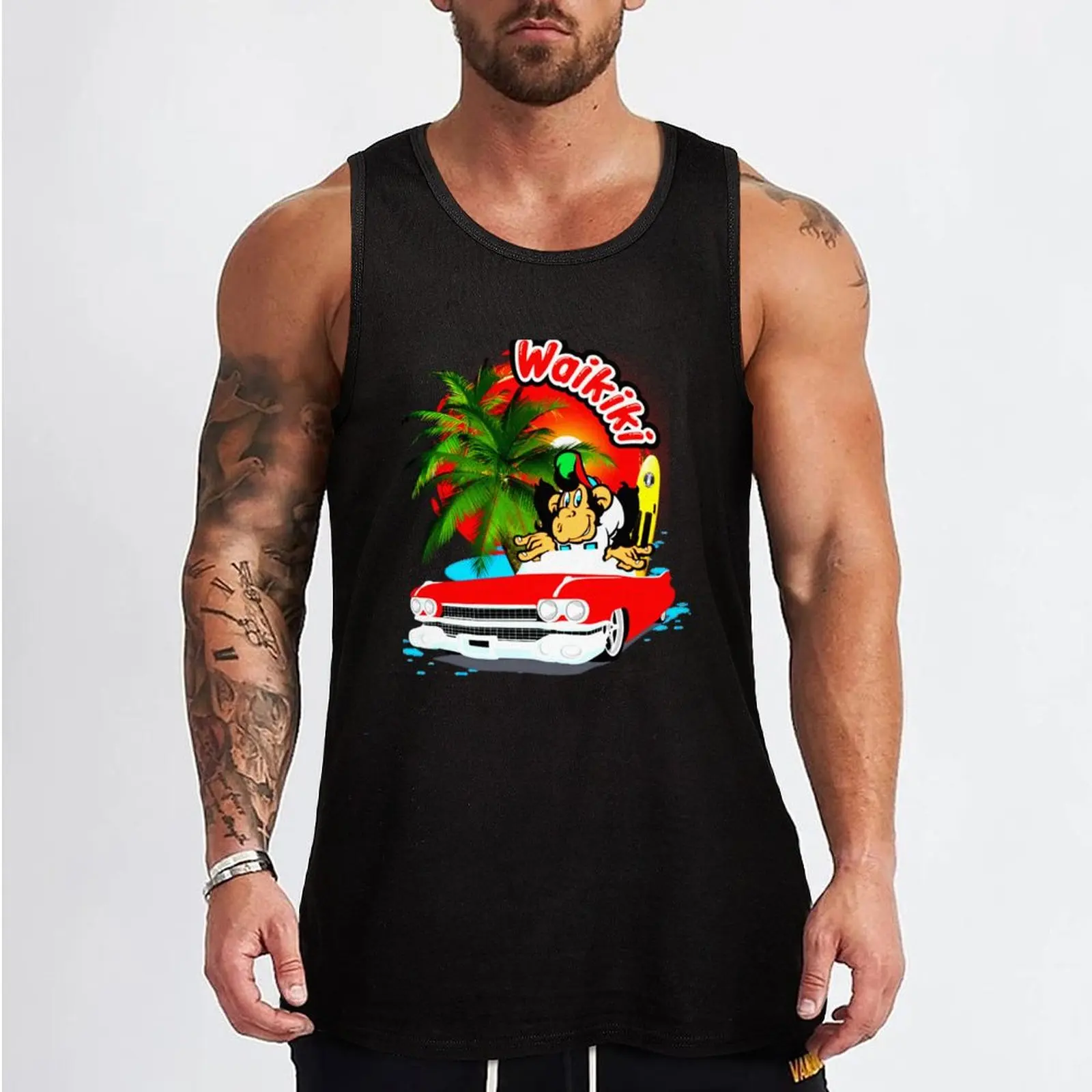 Waikiki, friends Tank Top T-shirt man Gym T-shirts for men sleeveless jackets Muscle fit