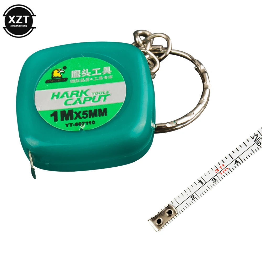 1M Tape Measure Stainless Steel Tape Measure High Precision Measurement Portable Keychain Tape Measure Measuring Tool