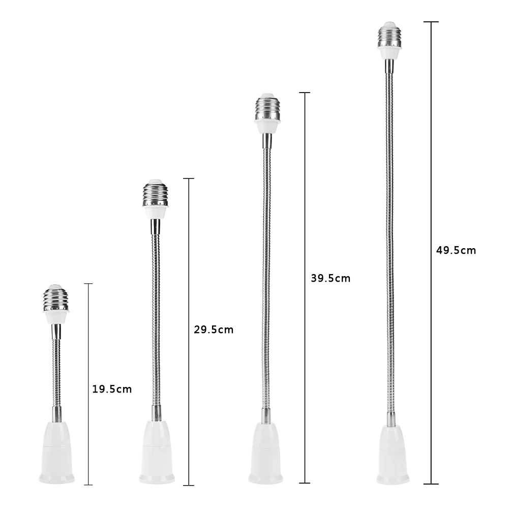 E27 to E27 Adapter Lamp Holder Converter 85-285V Bulb Base Conversion for Lamp Switch Lighting Elongation Holder