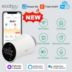 Tuya Smart WiFi TRV Radiator Thermostatic Valve Smart TRV APP Remote Temperature Heating Controller Work with Alexa Google Home