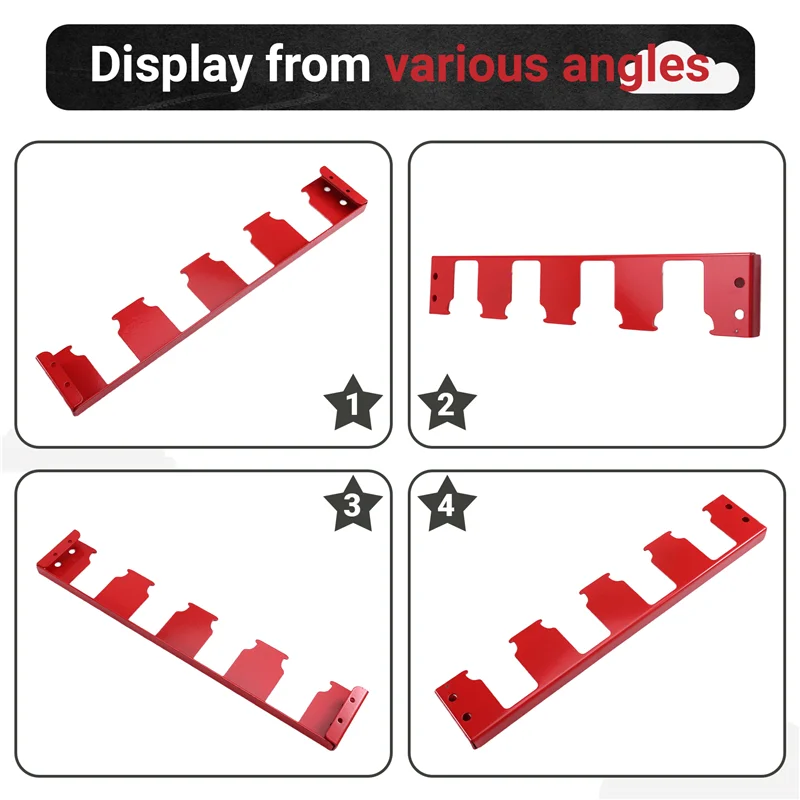 

A7THK-4 Slots Battery Holder Toolbox Expansion Battery Holder Bracket Effortless Side Battery Storage Bracket