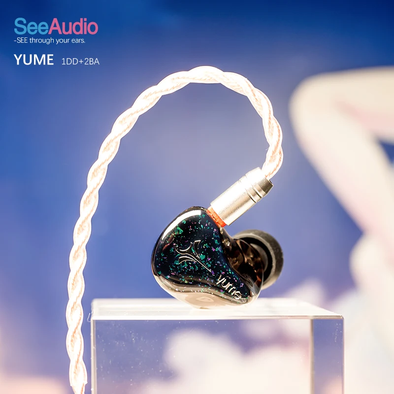 SeeAudio Yume 1DD+2BA Knowles Hybrid Driver Monitors In-Ear Earphone IEMs with 0.78mm Detachable Cable