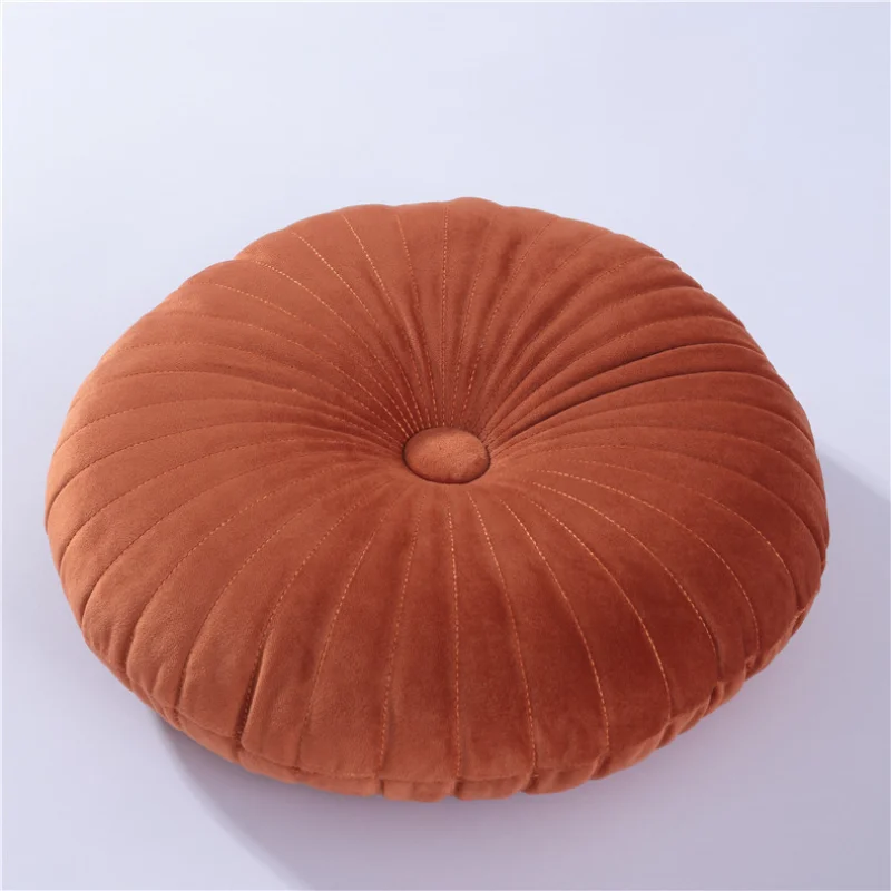 Nordic Candy Color Round Quilted Pumpkin Pillow Lumbar Pillow Floor Cushion Sofa Bay Window Pillow Cushion