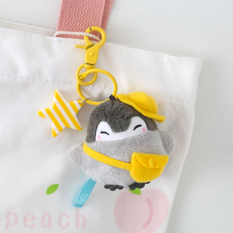 10CM Cute Pluff Animals Keychain Simulation Lovely Keychain Ladies Bag Plush Toy Doll Hangings Cute Student Backpack Pendant