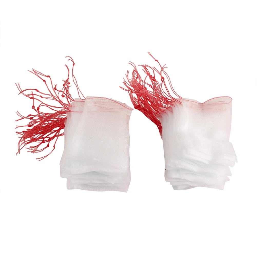 

100pcs Fruit Mesh Bags Drawstring Plant Protection Net Bags Insect Bird Pest Barrier Gardening Fruit Protection Storage Bags