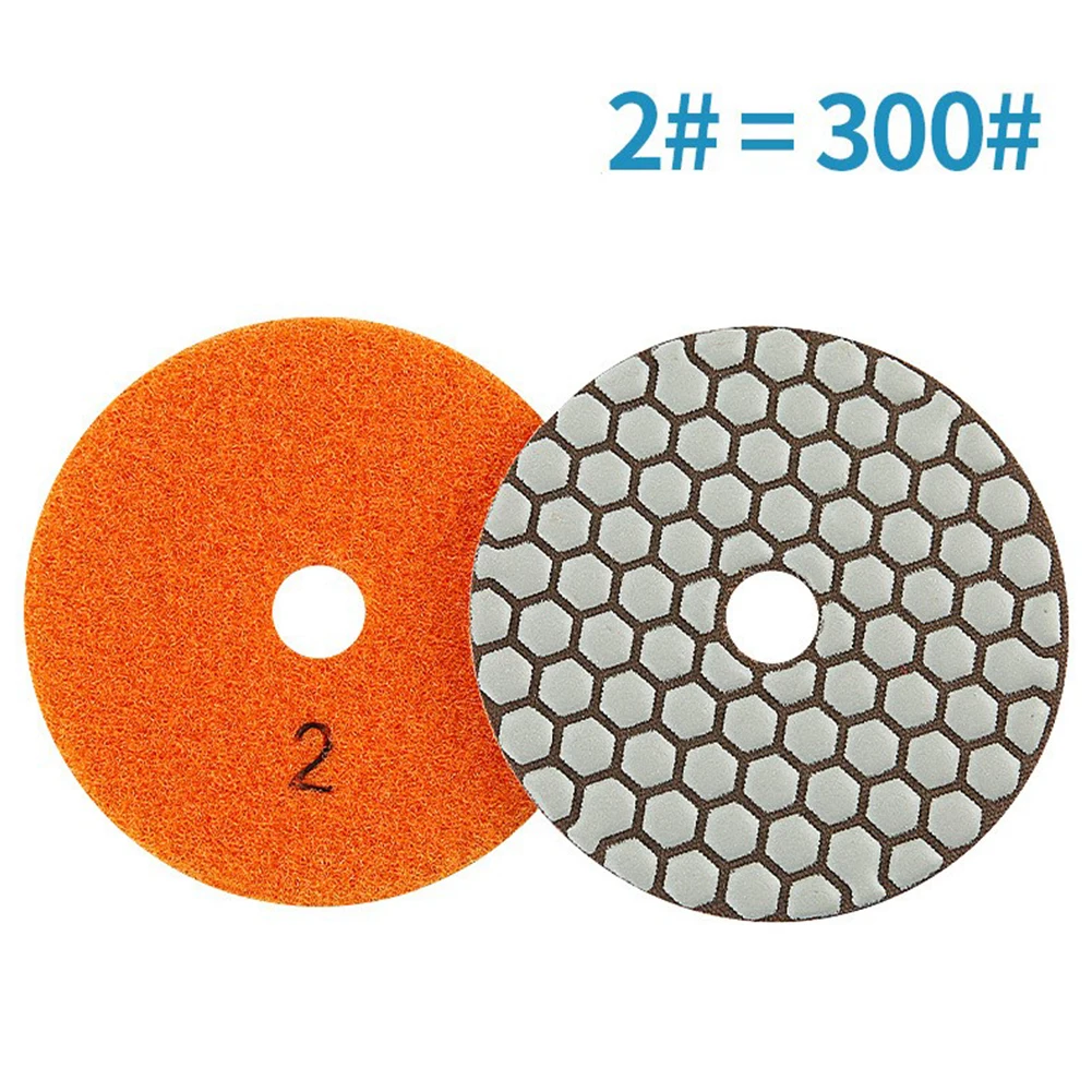 Imagem -03 - Flexible Diamond Polishing Pad Disco de Lixamento Resina Bond para Granito Pedra de Mármore Moagem Uso Abrasivo a Seco 100 mm