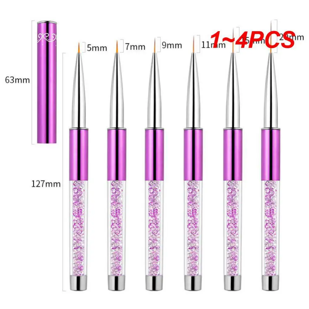 1~4PCS Set With Pen Cover Firm Economic Nail Care Brush Manicure Nail Accessories Nail Care Wire Pencil Will Not Fade