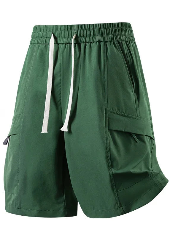 

Men's Basketball Shorts Ice Silk Thin Five-Quarter Length Quick Dry Running Pants Straight Leg Polyester Fiber Summer Shorts