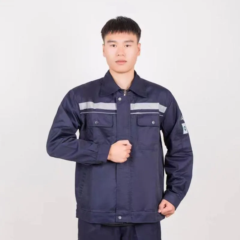 Anti-static Work Clothes Labor Insurance Clothes Electric Welding Clothes Spring and Autumn Long-sleeved Gas Station