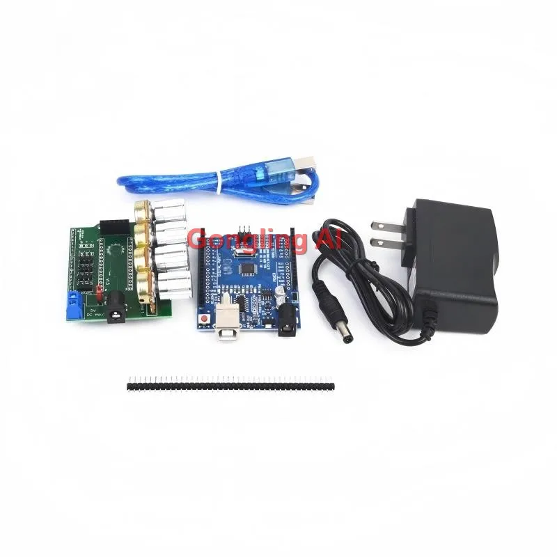 Image 7: Contrôleur de servo à 4 canaux avec bouton, carte de commande, potentiomètre MG996R SG90, kit de bricolage pour robot programmable Arduino