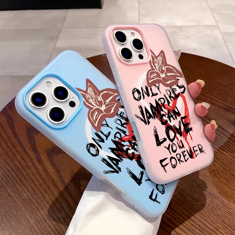 

Магнитный эстетический тренд, английский сращивающий фон, чехол для телефона для IPhone 16, 15, 14, 13, 12, 11 PROMAX, силиконовый чехол для телефона