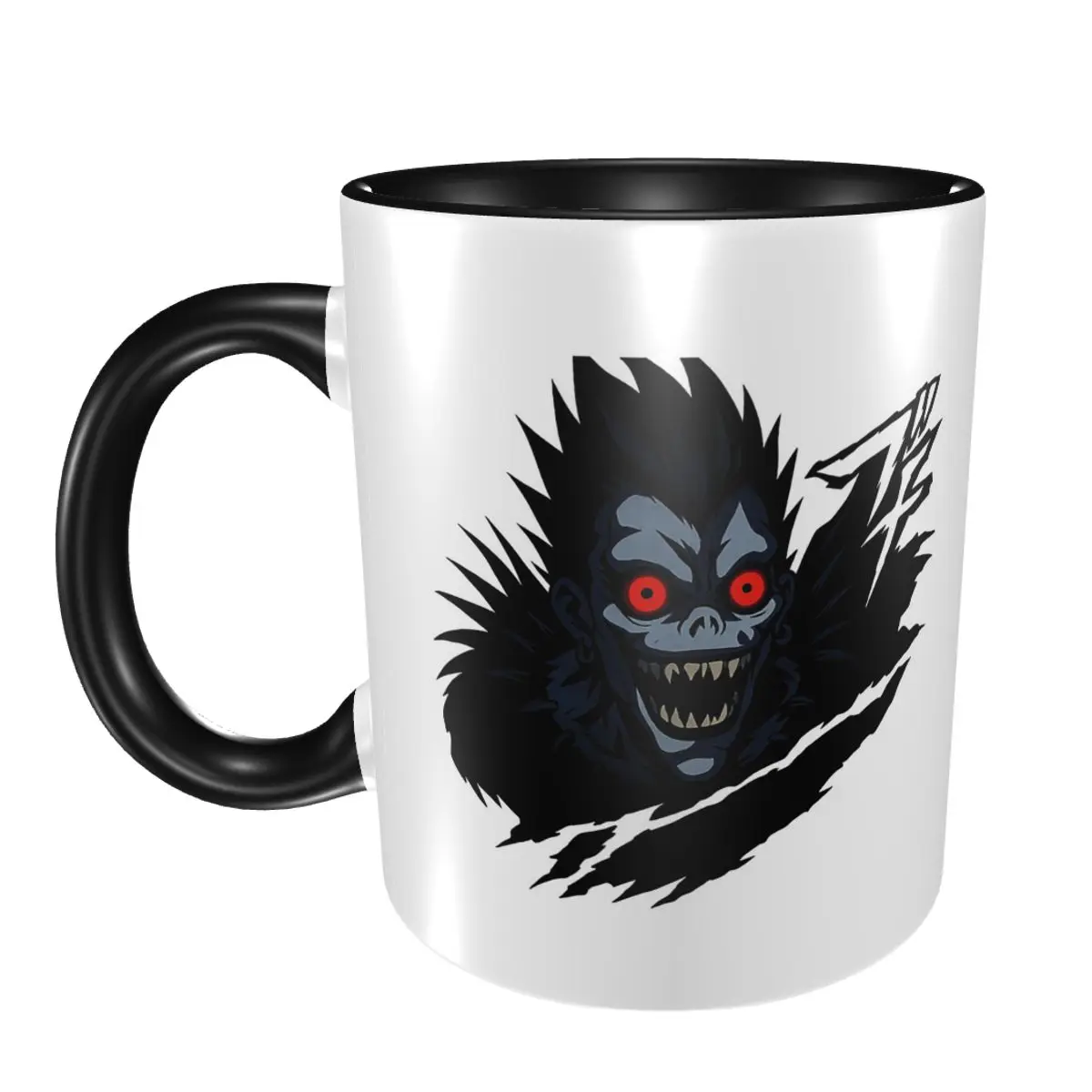 

Shadowy Grinning Demon With Red Eyes Death Note Anime Mug Funny Ceramic Coffee Cups Tea Mugs Milk Cup Drinkware Gift for Friends
