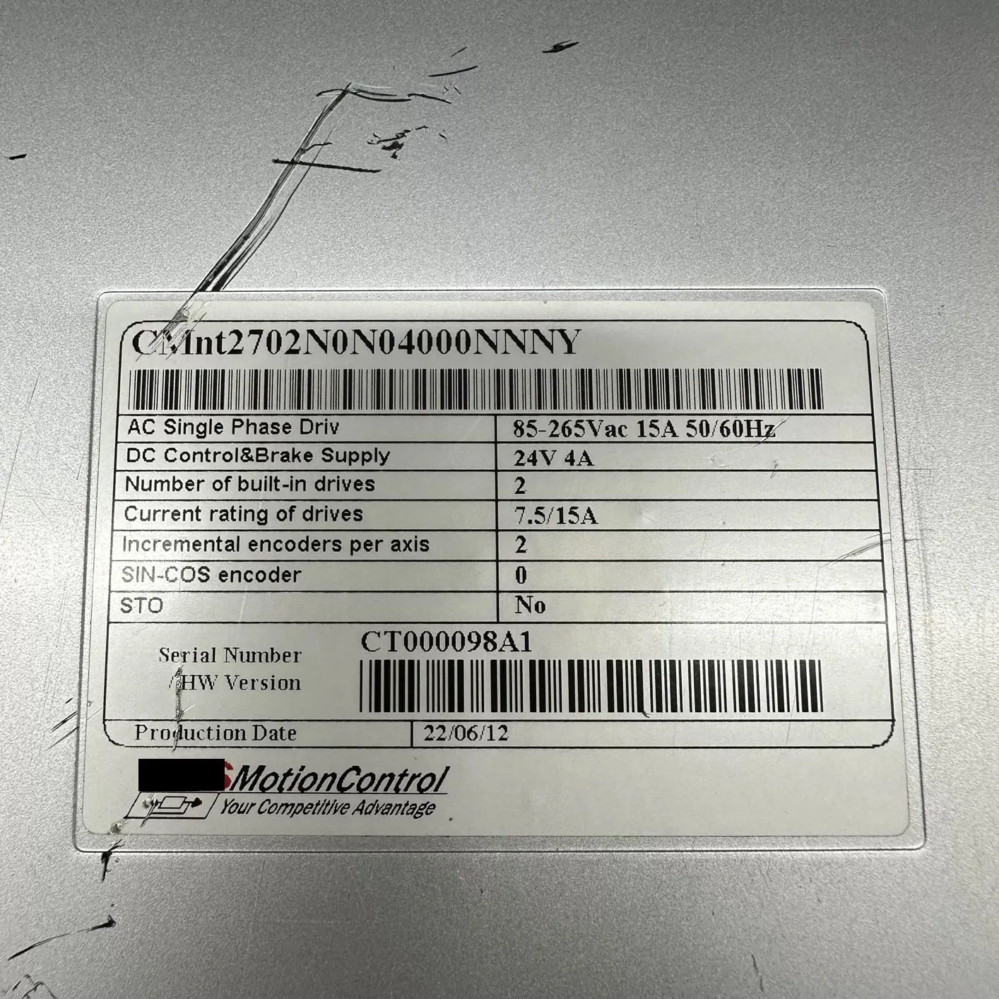 Controlador CMnt2702N0N04000NNNY