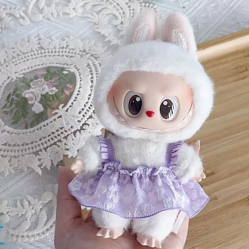 

Для мини-юбки Labubu 4,0, булавка для любви, плюшевое кукольное платье для Labubu V4, аксессуары для одежды для куклы