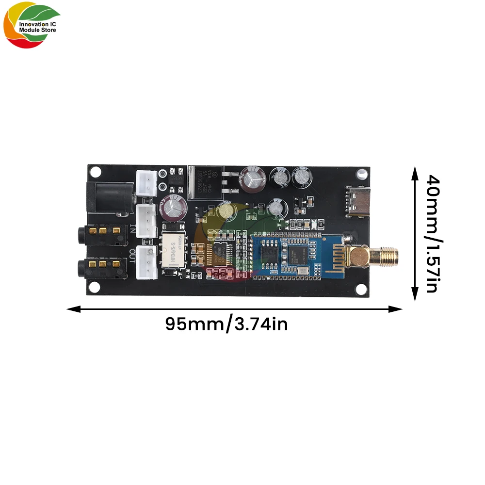 Imagem -03 - Bluetooth 5.1 Lossless Decoding Board Amplificador Modificado Audio Faça Você Mesmo Suporte Zero Noise Aptx Aptx-hd Pcm5102a Qcc3034