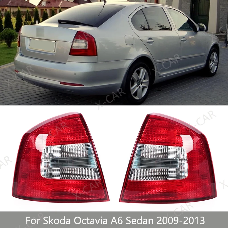 

Taillamp For Skoda Octavia A6 Sedan 2009 2010 2011 2012 2013 Rear Bumper Tail Light Stop Brake Lamp 1Z5945111B 1Z5945112B