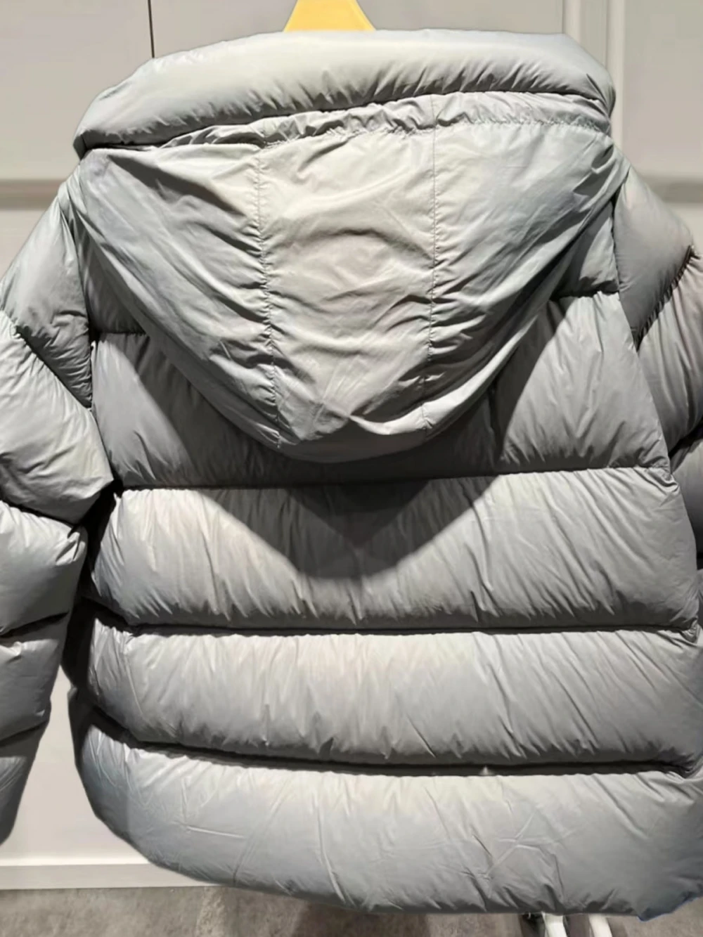 暖かいアイグースダウンジャケット レディースコート MM25 冬新作 スリーブロング フード付き ストレートカット レギュラー丈 シングルボタン