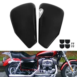 Motorcycel Left Right Side Battery Cover Black Fairing Covers For Harley Sportster 883 1200 XL 2004-2013