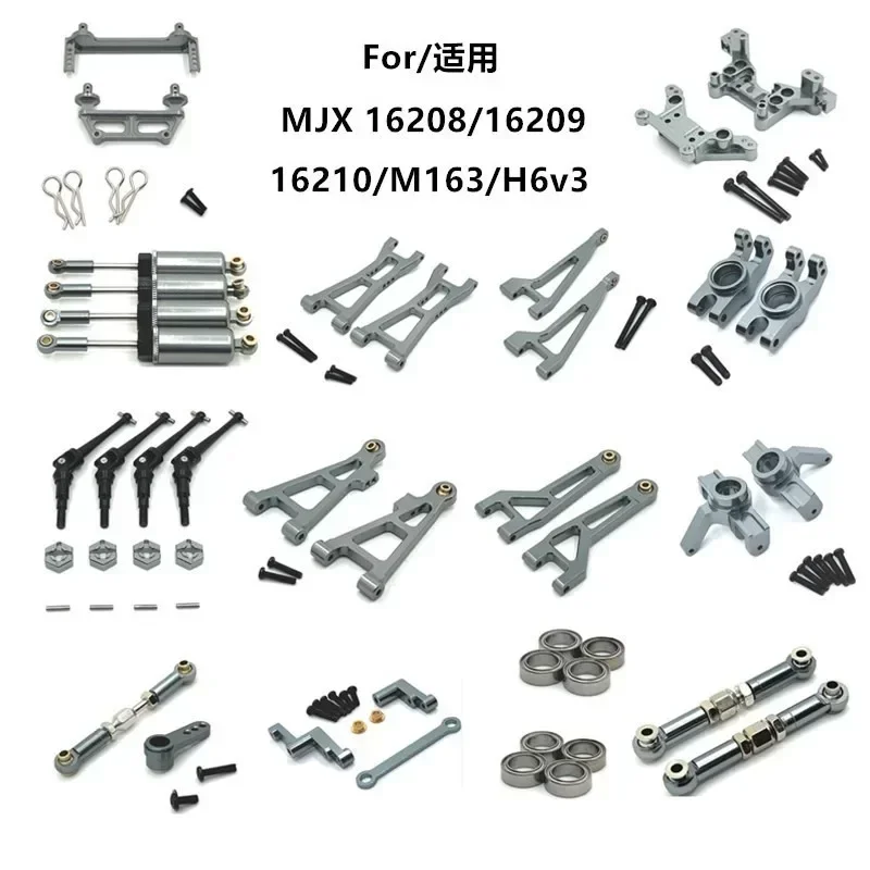 For MJX 1/16 16208  16210 H6V3 M163 RC Car Parts Metal Upgrade Kit