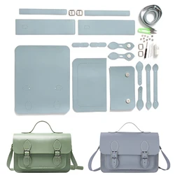 DIY Bag Satchel Making Kit Cambridge Messenger Handbag Shoulder Bag Hand-stitched PU Leather Material Crossbody Self-made Set
