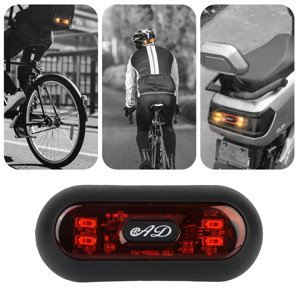 Motorcycle Warning Strobe Light On Helmet LED Signal Lamp Decorative Flashing Blinker Waterproof Bicycle Motorbike Accessories