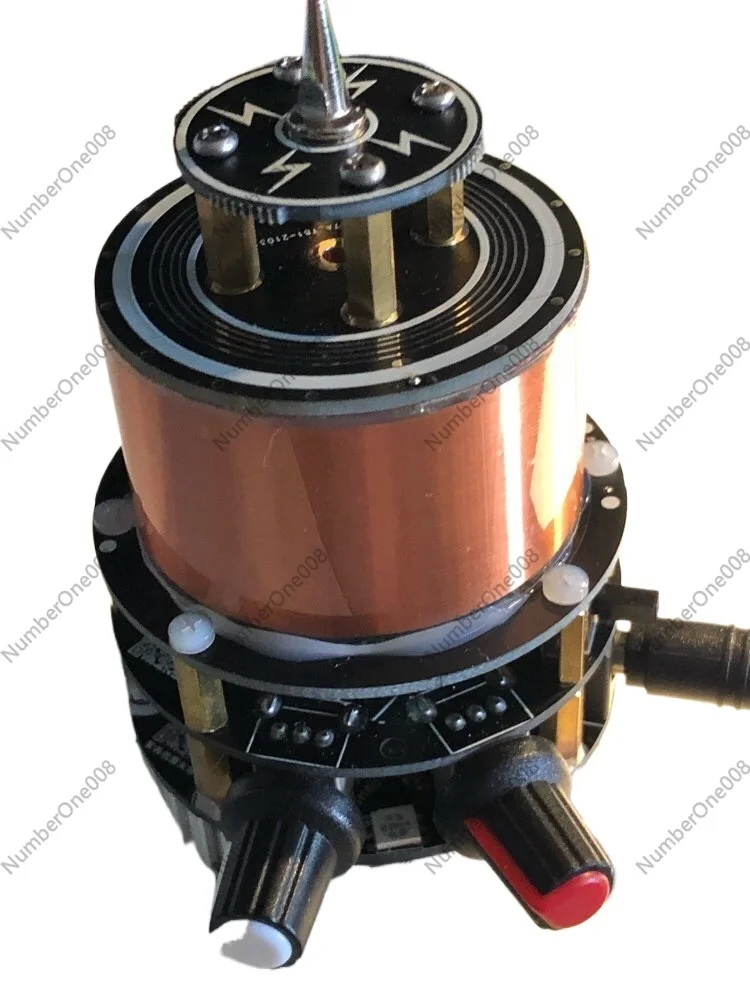 

Музыкальный плеер DRSSTC Mini Tesla Coil с эффектом искусственной молнии, беспроводной Bluetooth аудио-видео комплект для обучения и подарков