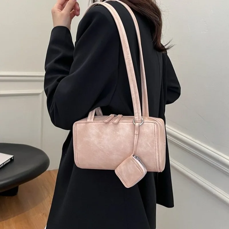 

Уникальная однотонная винтажная сумка-кроссбоди для подгузников, женская модная сумка, стильная вместительная сумка-тоут/мессенджер