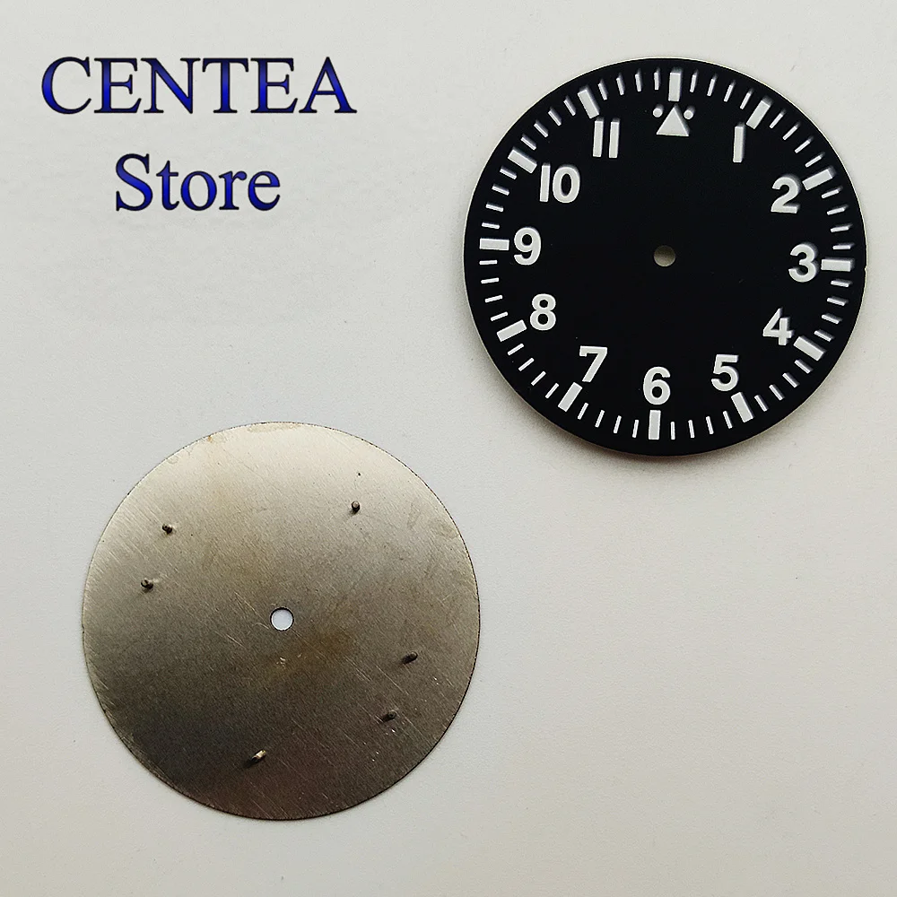 Циферблат RICHUS 35,5 мм, черный, зеленый, светящийся стерильный циферблат, подходит для механизма NH35 NH35A ETA2824 2836 Miyota8205 8215 821A DG2813 3804