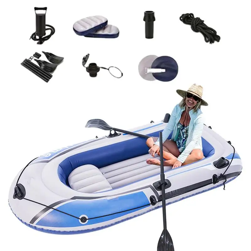 

PVC Inflatable Boat Three Person Kayak High Quality Canoe Motor Boats Suitable For Fishing Rafting Diving Raft For Leisure