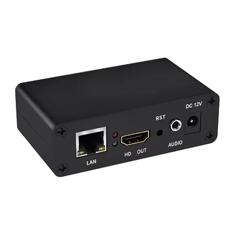 

H265 H264 USB IP-HD-декодер потоковой передачи видео HD IP-камера декодер для декодирования HTTP RTSP RTMP UDP HLS SRT