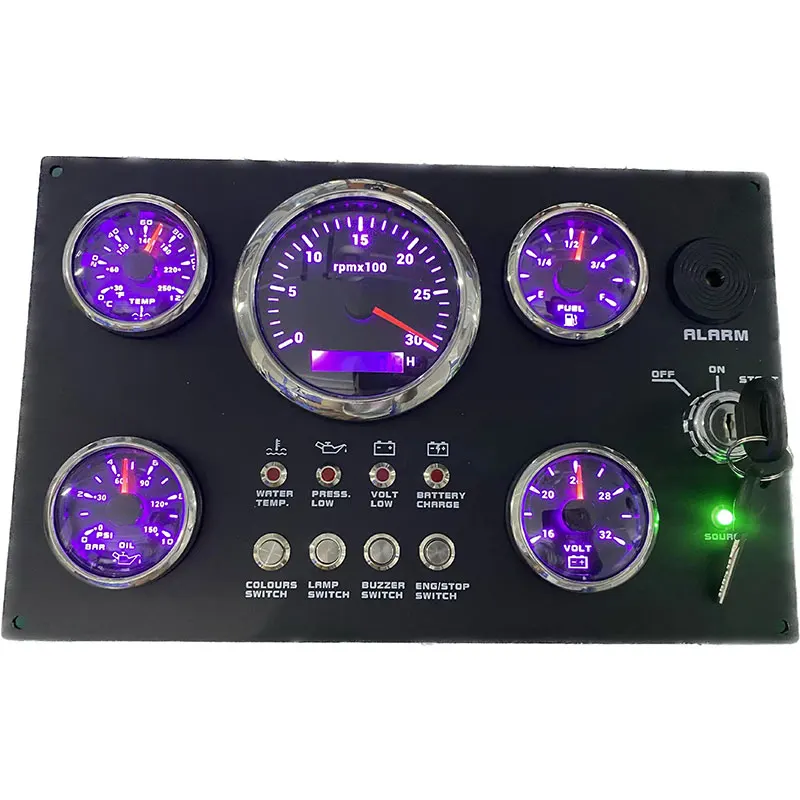 

300*190mm 8-32V 4K RPM Marine Gauge Panel Boat Instrument Panel Boat Dashboards