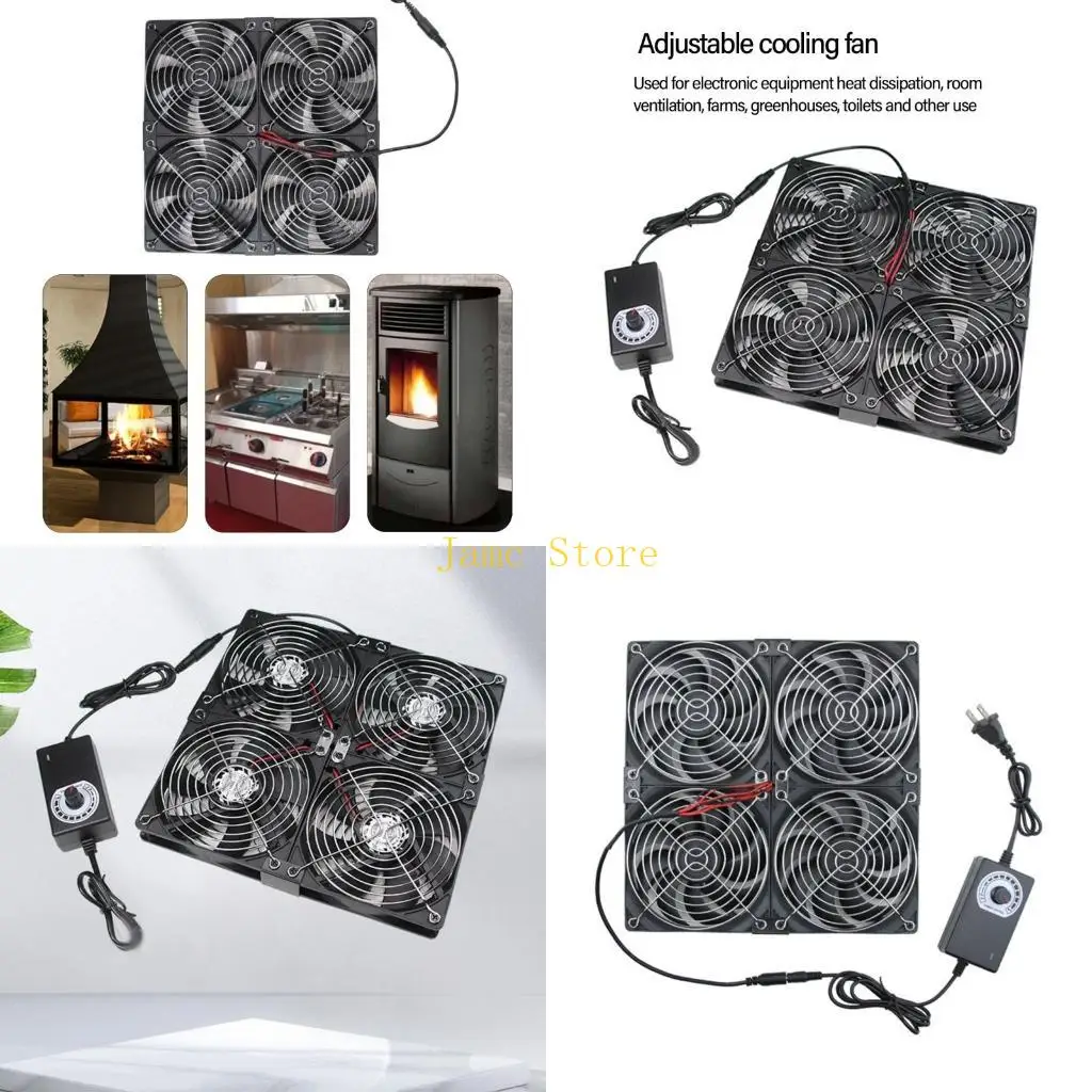 

LX0B 24 -см вентиляционной вентиляционной вентилятор Set 2750RPM -переменная скорость для проектов DIY и электронного