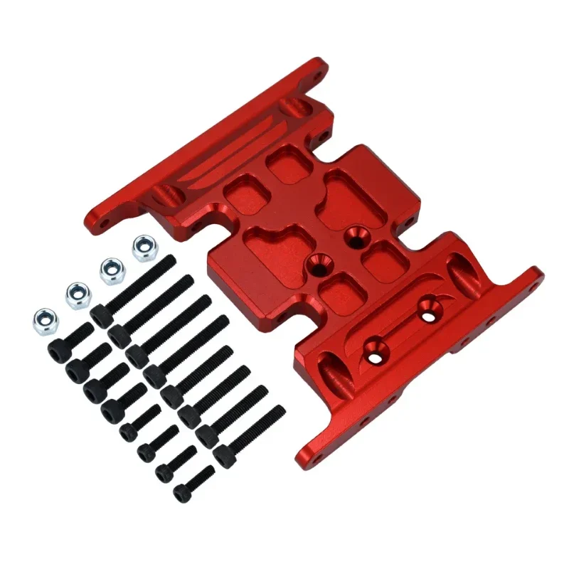 Metal Chassis Gearbox Mount Suporte De Transmissão, Skid Plate para 1:10 RC Crawler, Axial SCX10 Liga De Alumínio, Peças de Atualização