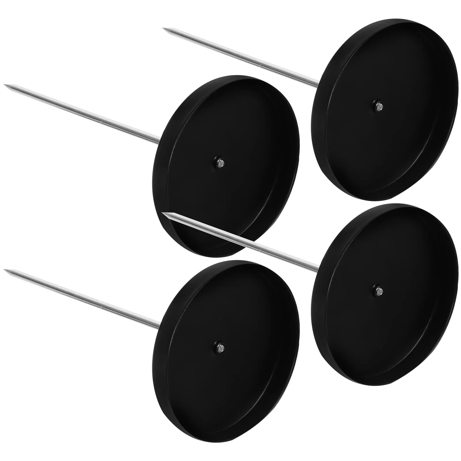 4 قطعة أصحاب القائمة الورقية سبايك الأسود مع غطاء مطاطي آمن قاعدة ثقيلة لمذكرة استلام الفاتورة تحقق المغزل مكتب المنظم #3