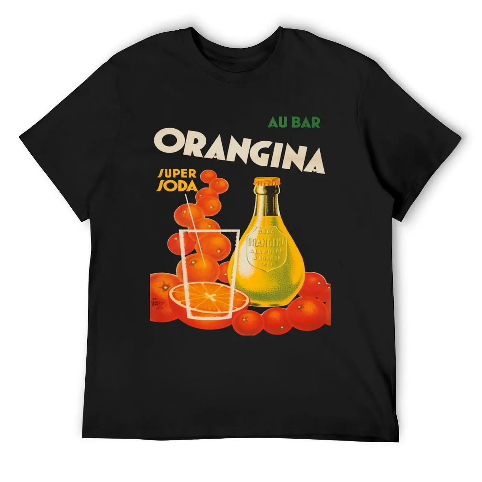 Cocktail Poster Orangina Super Soda Au Bar T-Shirt customs design your own Blouse oversized funny t shirts for men